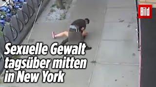 Überfall auf Frau NYPD sucht mit Überwachungsvideo nach widerlichem Po-Grapscher  New York