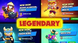 UNLOCKING ALL LEGENDARY SKIN & PINS  BRAWL STARS 2024