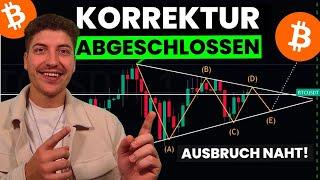 Bitcoin Korrektur fast beendet Ausbruch naht Bitcoin Analyse