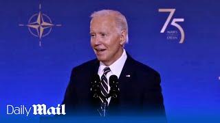 I realised I was talking to your wife Biden almost makes disastrous slip-up during NATO speech