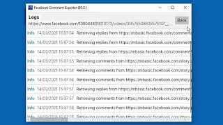FBCE - Facebook Comment Exporter Demo