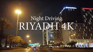 Night Driving Riyadh City  Kingdom Of Saudi Arabia  4K