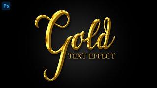 Easy Way To Create a Gold Text Effect in Photoshop Tutorials For Beginners - Step By Step