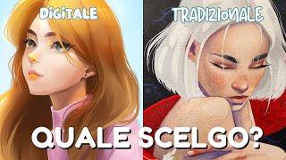 IMPARARE A DISEGNARE disegno DIGITALE o TRADIZIONALE? Consigli per chi inizia. Con @scaloppinee