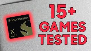 Games & apps tested Snapdragon X Elite X1E-78-100 live reaction testing