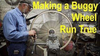 Making a Sarven Buggy Wheel Run Straight  Engels Wheelwright Shop