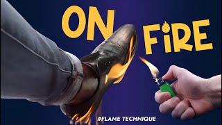 Im on fire  Mexican shoe shine show his relaxing ASMR flame technique