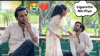 Smoking Prank On Girlfriend  Prank On Sneha Singh  Gone Wrong  Ankush Rajput