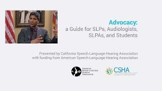 Advocacy a Guide for SLPs Audiologists SLPAs and Students