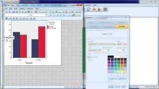 Edit a chart in an SPSS output file Ex 1 clustered bar chart