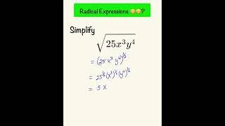 How To Simplify Radical Expression And Exponents  #algebra