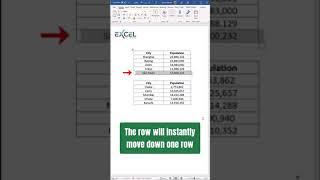 Word Tables - Quick and Easy Tip to Move Table Rows Effortlessly #shorts