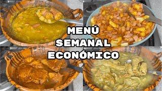 MENÚ SEMANAL ECONÓMICO CON $150 PESOS #3$750 A LA SEMANAFABI CEA