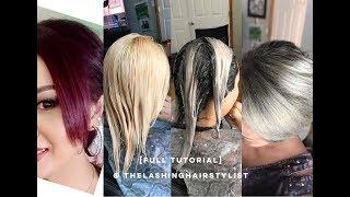 FULL TUTORIAL How to bleach red hair to root shadowcolor melt ash blonde hair