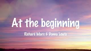 At The Beginning - Richard Marx & Donna Lewis Lyrics