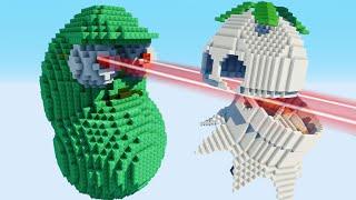 Minecraft vs PvZ – LASER BEAN  MAGNET SHROOM  GHOST PEPPER  PLANTERN