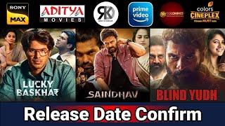 3 Upcoming New South Hindi Dubbed Movies  Release Update  Saindhav  Lucky Baskhar