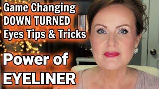 Unexpected POWER of Eyeliner - Tranform Your Downturned Eyes - Over 50
