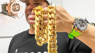 Making a 1 Kilo Gold Cuban Link Chain - This Process is Insane