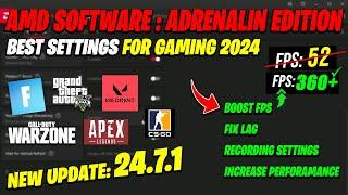 AMD Software Adrenalin Edition New update 24.7.1 Best Setting For Gaming 2024  AMD 24.7.1 Update