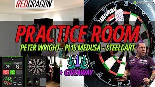  Peter Wright PL15 Medusa  Giveaway & Gameplay  Darts Practice Room  Scolia Florian vs Bot 