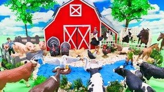 Best DIY Miniature Farm Cattle with Red Barnyard - Mini Farm Diorama - Cattle Farm Model