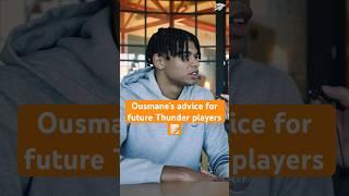 Ousmane Dieng gives advice for future Thunder players on draft night  #okcthunder #nba #shorts