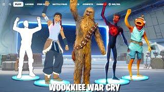 Chewbaccas WOOKIEE WAR CRY Built-In Emote but on Other Skins #starwars