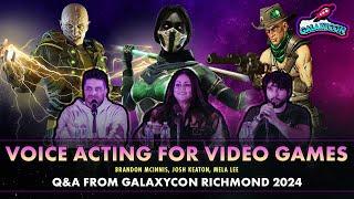 Voice Acting for Video Games Q&A  GalaxyCon Richmond 2024  Josh Keaton Brandon McInnis Mela Lee