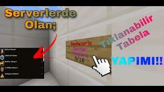 Serverlerdeki Tıklanabilir Tabela Yapımı - Minecraft Sistemler #6