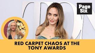 2024 Tony Awards red carpet chaos Sarah Paulson almost ‘body checked’ Angelina Jolie waits in line