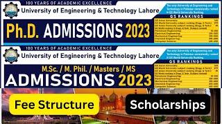 UET Lahore Admission 2023  UET Lahore Fee Structure  How To Apply In UET University Lahore