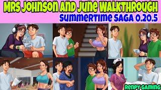 Mrs Johnson and June Full Walkthrough Summertime Saga 0.20.5  Miss Johnson Storyline