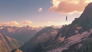 Highline Record in the French Alps - Longest Line at Over 3000m