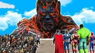 GIANT Lava Titans ATTACKED Los Santos in GTA 5  AVENGERS FIGHT