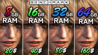 How much RAM do you need in 2023? 8 GB vs 16GB vs 32 GB vs 64GB  Test in 10 Games  1440p