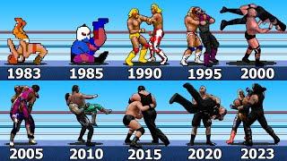 WRESTLING VIDEO GAMES EVOLUTION 1983 - 2023