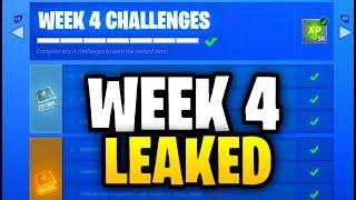 Fortnite WEEK 4 CHALLENGES LEAKED Fortnite Battle Royale SEASON 5