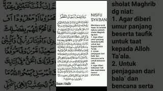 Teks Bacaan Doa Nisfu Syaban