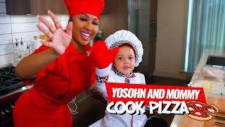 Yosohn and Ari Cook Pizza #DinnerWithTheDon