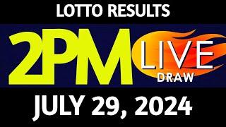 Lotto Result Today 200 pm draw July 29 2024 Monday PCSO LIVE