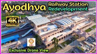 Indias New Ayodhya Dham Railway Station  Ayodhya Railway Station Redevelopment Project  Drone SRJ