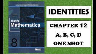 ICSE Class 8  Identities  Chapter 12  Selina  Concise Mathematics 