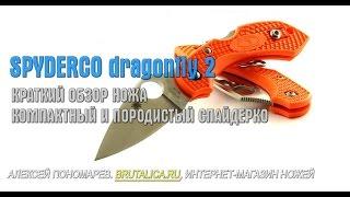 обзор ножа Spyderco Dragonfly 2  orange