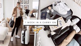 Pack with me  1 week in a carry on - Travel packing organization for London