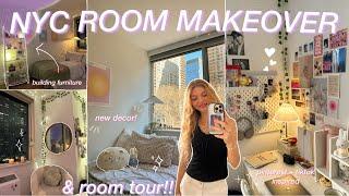 NYC BEDROOM MAKEOVER + ROOM TOUR new furniture & decor 🪴 pinteresttiktok inspired transformation 