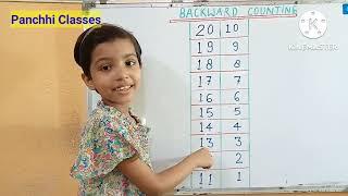 Backward Counting 20 to 1  Reverse Counting 20 to 1  Reverse Counting for UKG Student 