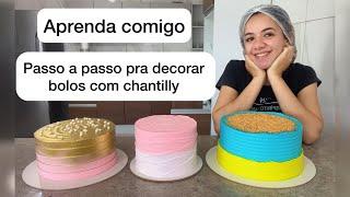 Passo a passo pra decorar bolos com chantilly 