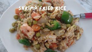 Shrimp fried rice made at home