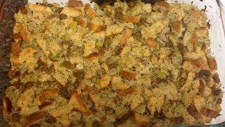 How to make Sausage Stuffing Weight Watcher Style 2 Points Plus